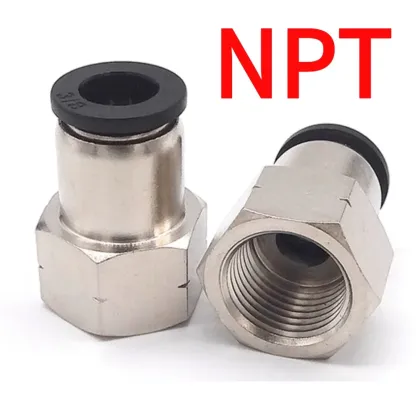 1/8" 1/4" 3/8" 1/2" NPT Male Female 1/8"- 5/8" Inch Tube OD Elbow Pneumatic Push To Connect Air Fitting Quick Release Connector-BOLTTE