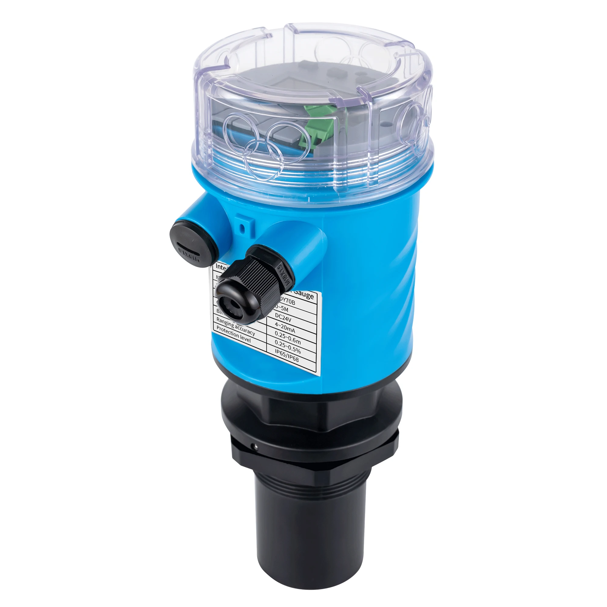 Ultrasonic Water Level Sensor 3m 5m 10m 15m 20m Meter 4-20mA Relays Output Ultrasonic Water Tank Level Meter Wireless Distance-BOLTTE