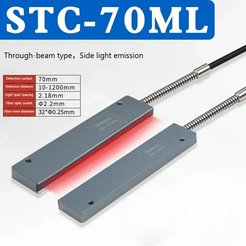 STC-10MLD Rectangular Matrix Fiber Sensor Amplifier Area Detection Diffuse Reflection Grating Counting Photoelectric Sensor-BOLTTE