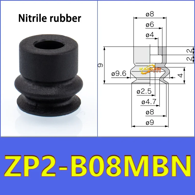 5pcs/pack ZP2 Series Bellow Vacuum Suction Cup  ZP2-B04/06/08/10/15/20MBS/N B06MB Gripper-BOLTTE