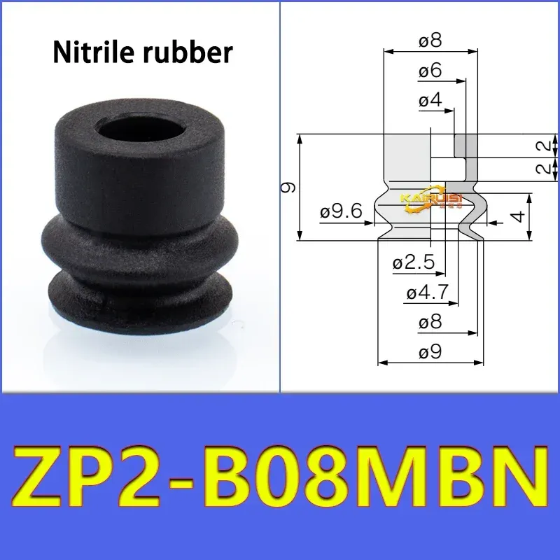 5pcs/pack ZP2 Series Bellow Vacuum Suction Cup  ZP2-B04/06/08/10/15/20MBS/N B06MB Gripper-BOLTTE