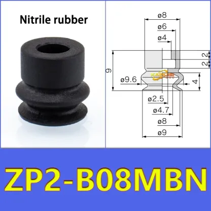 5pcs/pack ZP2 Series Bellow Vacuum Suction Cup  ZP2-B04/06/08/10/15/20MBS/N B06MB Gripper-BOLTTE
