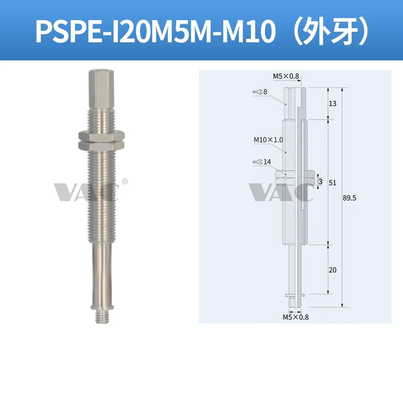 PSPE Series Fitting Bracket Shock-Absorbing Mount Built-in spring bracket with cushioning metal fittings PSPE-I10RM5M-M10-BOLTTE