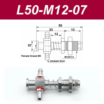 Vacuum suction cup base samll head 7mm hardware manipulator fixture accessories pneumatic support tail Side air intake-BOLTTE
