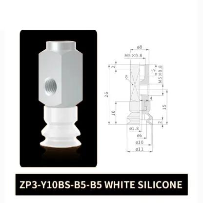 Pneumatic Vacuum Suction Cup with Fittings ZP3-Y04/06/08/10/13/16BN/BS-B5-B5 Mechanical Arm Sucker Robot Automation Tool-BOLTTE