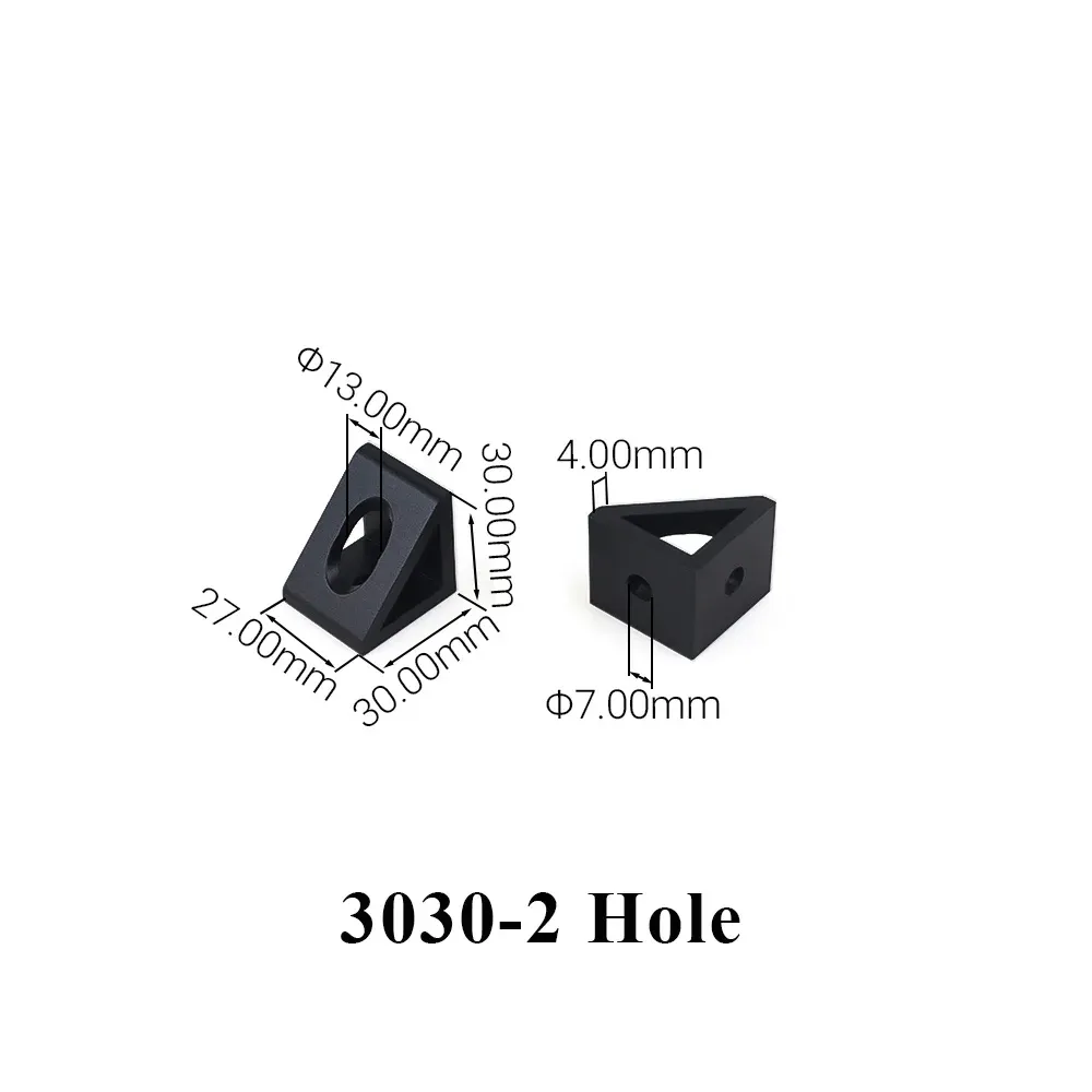 4Pcs/Lot Aluminum Profile Right Angle Triangle Block Triangle Connector Bracket for 2020 3030 4040 4545 2040 3060 Alu Profiles