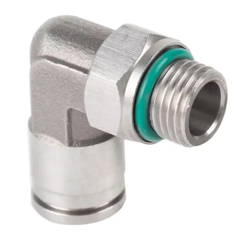 1/8" 1/4" 3/8" 1/2" 3/4" BSP NPT Female Male Pneumatic Nipple Elbow 304 Stainless Push In Quick Connector Release Air Fitting-BOLTTE