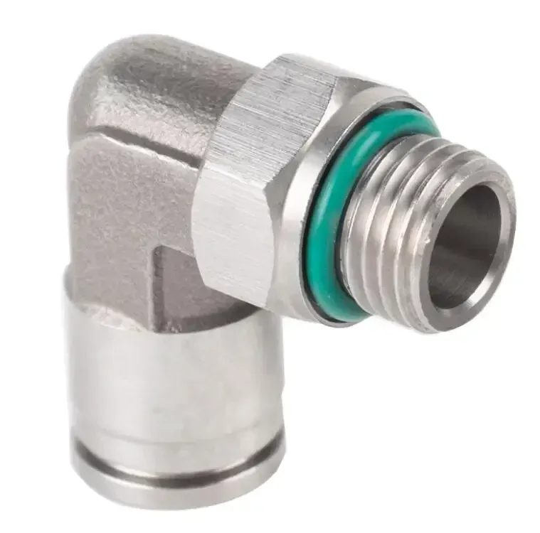 1/8" 1/4" 3/8" 1/2" 3/4" BSP NPT Female Male Pneumatic Nipple Elbow 304 Stainless Push In Quick Connector Release Air Fitting-BOLTTE