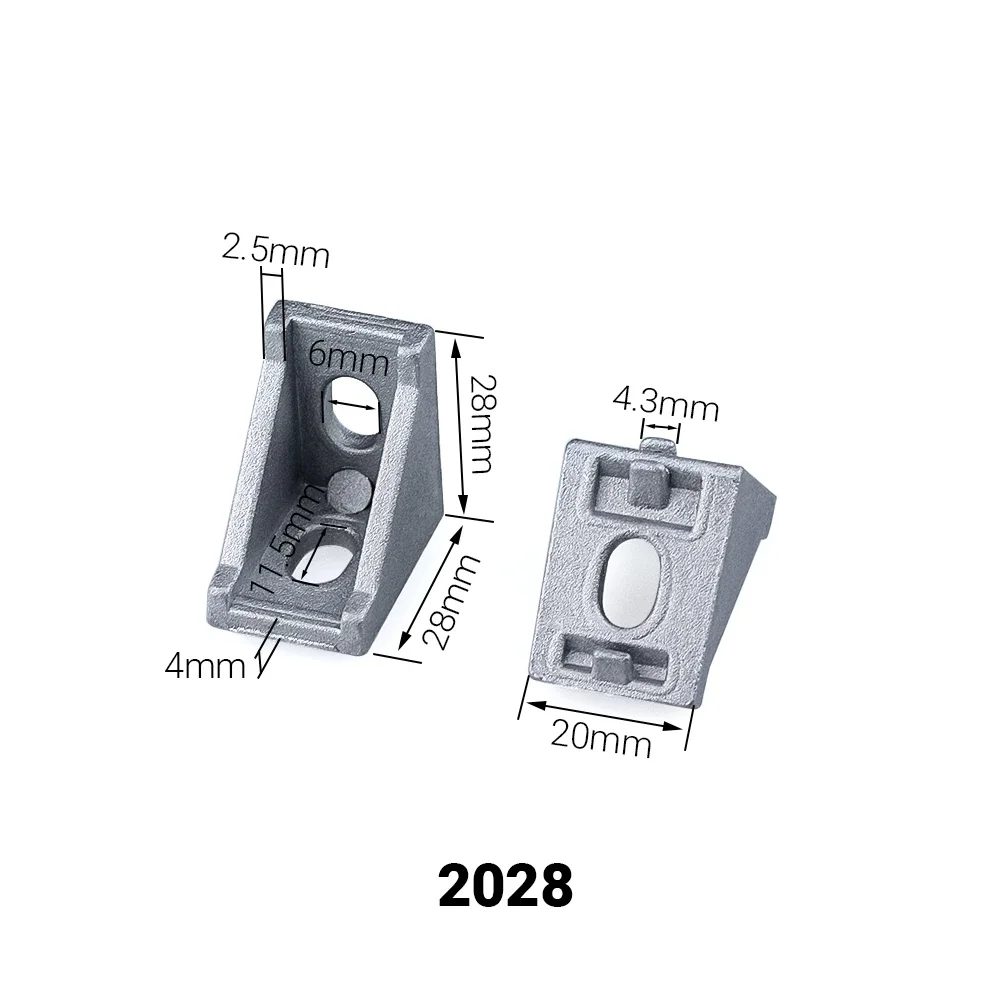 20/10/5Pcs Corner Fitting Angle Aluminum Connector Bracket Fastener 2020 3030 4040 4545 for Aluminium Profile