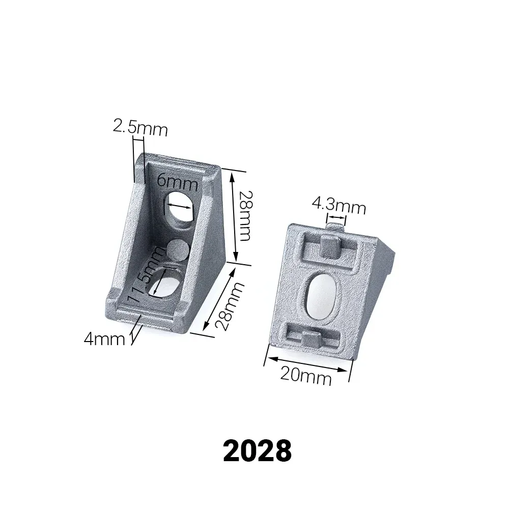 20/10/5Pcs Corner Fitting Angle Aluminum Connector Bracket Fastener 2020 3030 4040 4545 for Aluminium Profile