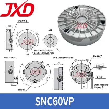 JXD Bernoulli Gripper NF20-06-A-M5F NF40-06-A-18F NF60-06-A-18F Aluminum Alloy Metal Non-contact Vacuum Suction Cup-BOLTTE