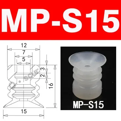 10pcs Vacuum Chuck Pneumatic Components MP BT Industrial Silicone Strong Suction Cups Nozzle Large Head Red White Triple Layer-BOLTTE