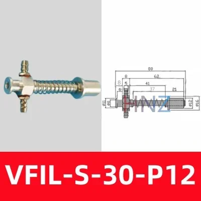 STAR aluminum suction fitting VFIL1S20P12 big head suction cup seat manipulator accessories Pneumatic tool-BOLTTE
