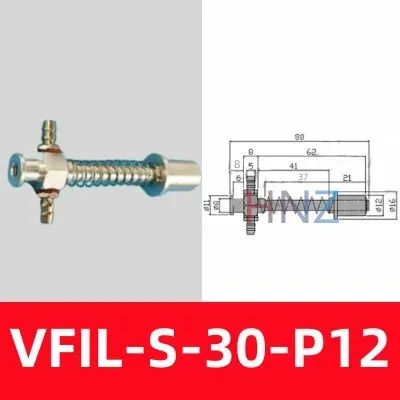 STAR aluminum suction fitting VFIL1S20P12 big head suction cup seat manipulator accessories Pneumatic tool-BOLTTE