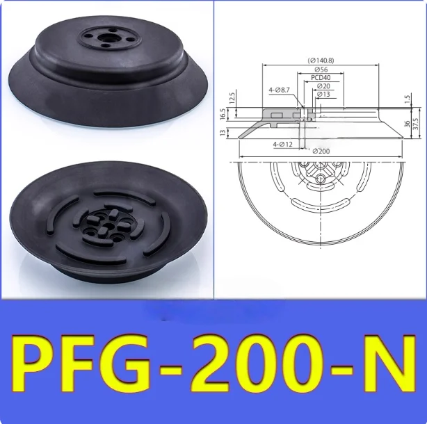 Heavy-duty glass vacuum suction cup fittings industrial J25/J50/J75-B01-A18/A22