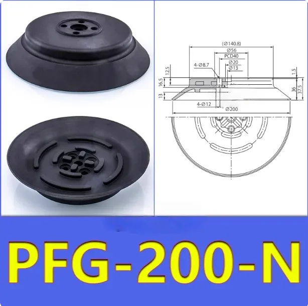 Heavy-duty glass vacuum suction cup fittings industrial J25/J50/J75-B01-A18/A22