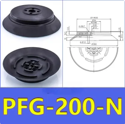 Heavy-duty glass vacuum suction cup fittings industrial J25/J50/J75-B01-A18/A22