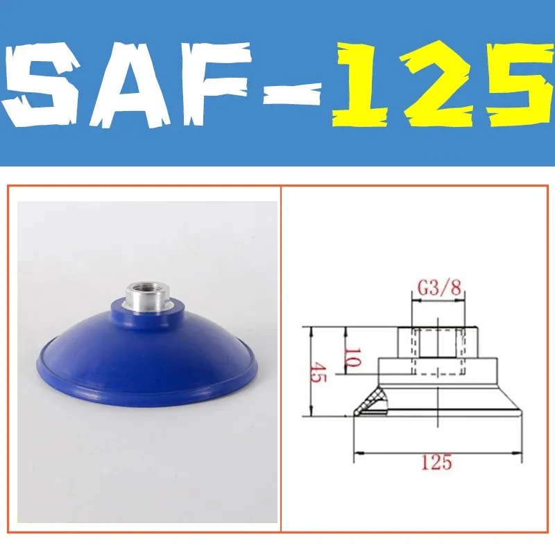 Pneumatic Robotic Vacuum Suction Cups SAF30/40/50/60/80/100/125 Single Layer Corrugated Sucker NBR Industrial Automation Parts-BOLTTE