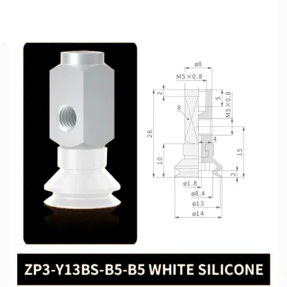 Pneumatic Vacuum Suction Cup with Fittings ZP3-Y04/06/08/10/13/16BN/BS-B5-B5 Mechanical Arm Sucker Robot Automation Tool-BOLTTE
