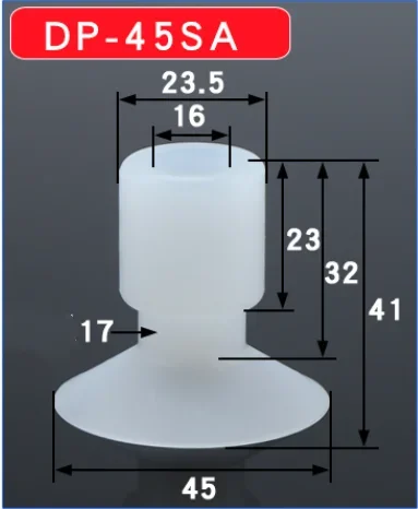 Spacious Sucker Industrial DP32SA 45SA 53SA 55SA Silica Gel Mechanical Hand Accessories Sucker Pneumatic