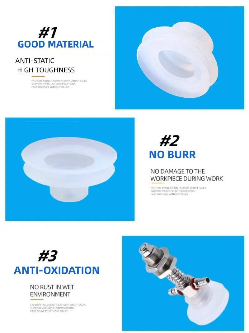 Manipulator vacuum suction cup industrial silica gel high temperature resistant suction nozzle pneumatic accessories DP/MPseries-BOLTTE