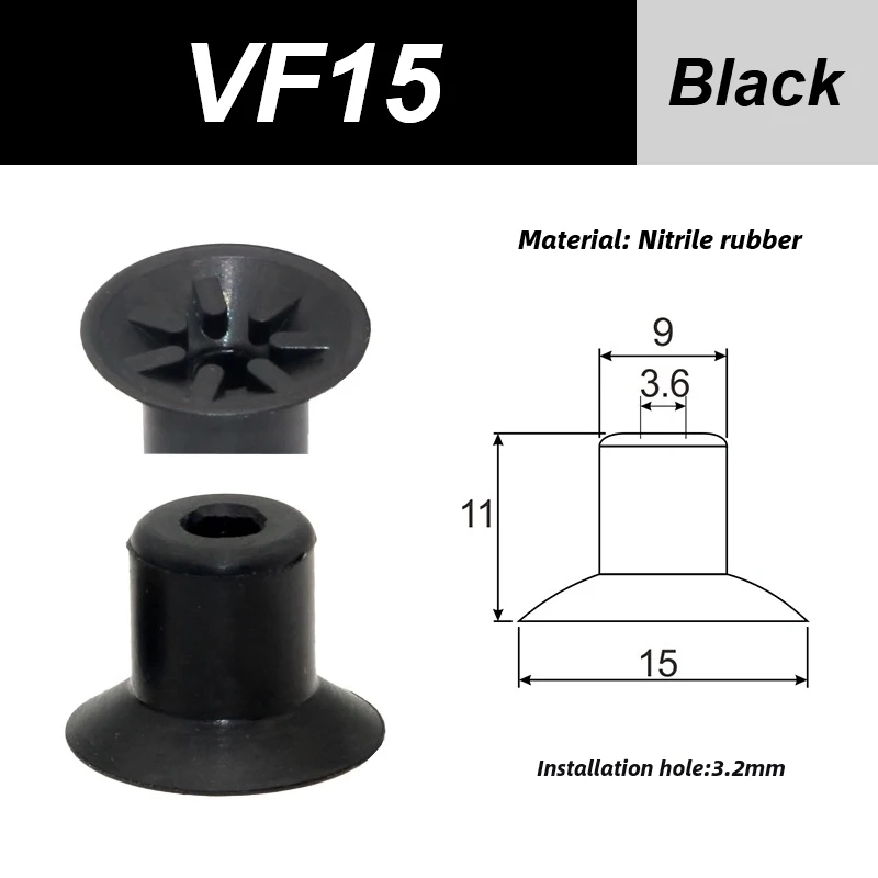 VF Series Manipulator silicone vacuum suction cup VF15/20/25/30/40/50 industrial pneumatic components accessories-BOLTTE