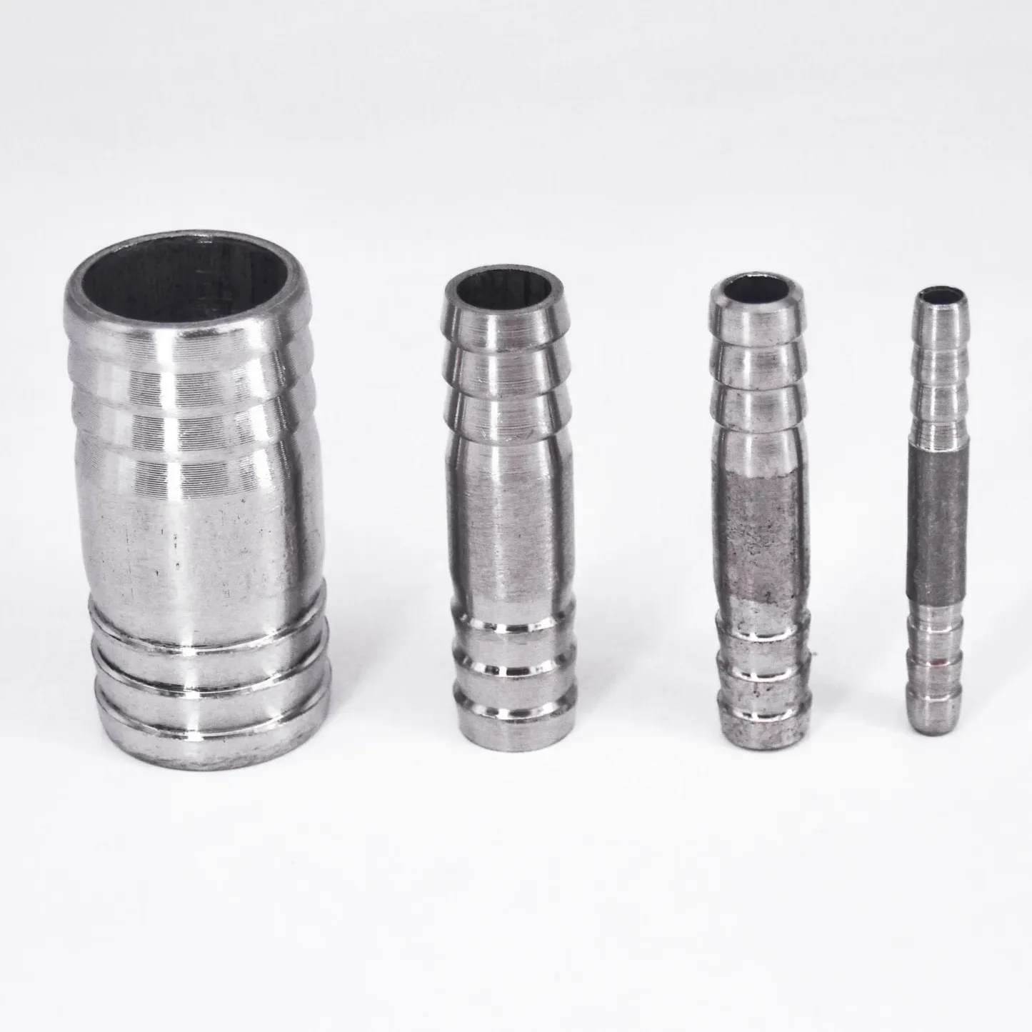 6 8 10 12 13 14 15 16 17 18 19 20 21 22 24 25 -76 mm Hose Barb Equal Straight Nipple Connector 304 Stainless Steel Pipe Fitting-BOLTTE