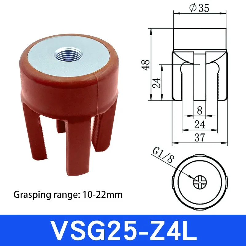 Flexible gripper fixture pneumatic vacuum suction cup mechanical arm accessories
