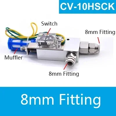 Vacuum Generator with Switch CV-10HS Exhaust Valve Negative Pressure Control Large Flow Micro Switch Vacuum Manufacturing Valve-BOLTTE