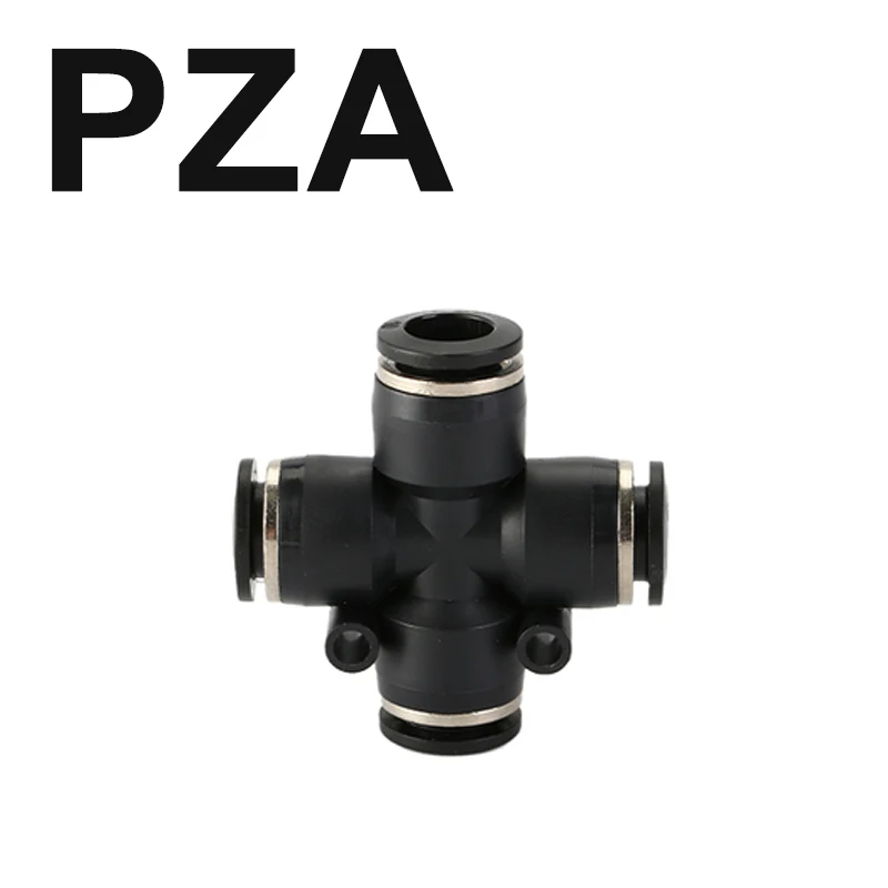 Black Pneumatic Fitting Pipe Connector Quick Release Coupling 4mm 6mm 8mm 10mm 12mm PU PV PE HVFF PY Tube Connectors-BOLTTE