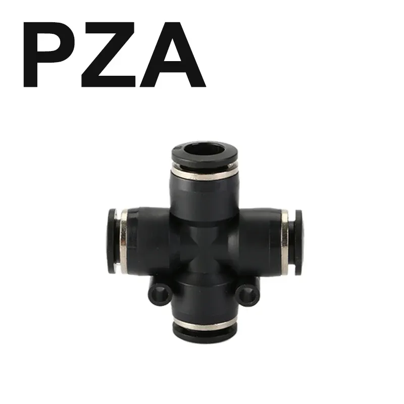 Black Pneumatic Fitting Pipe Connector Quick Release Coupling 4mm 6mm 8mm 10mm 12mm PU PV PE HVFF PY Tube Connectors-BOLTTE