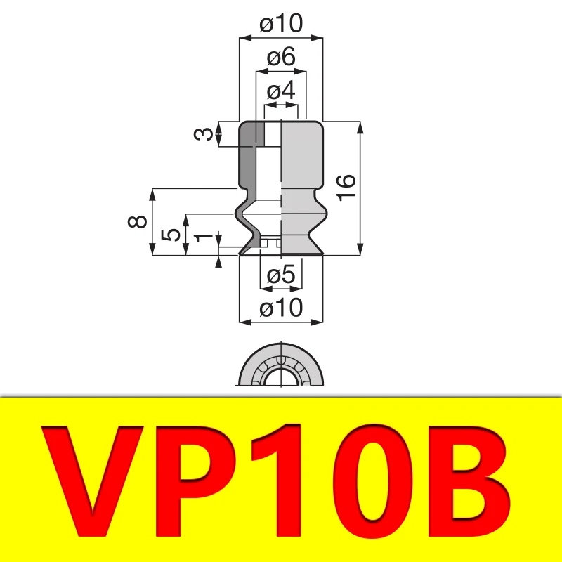 Manipulator Accessories Corrugated Suction Cup Suction Cup Diameter 10/15/20/25/30/40/50mm Pneumatic Accessories VP-B-BOLTTE