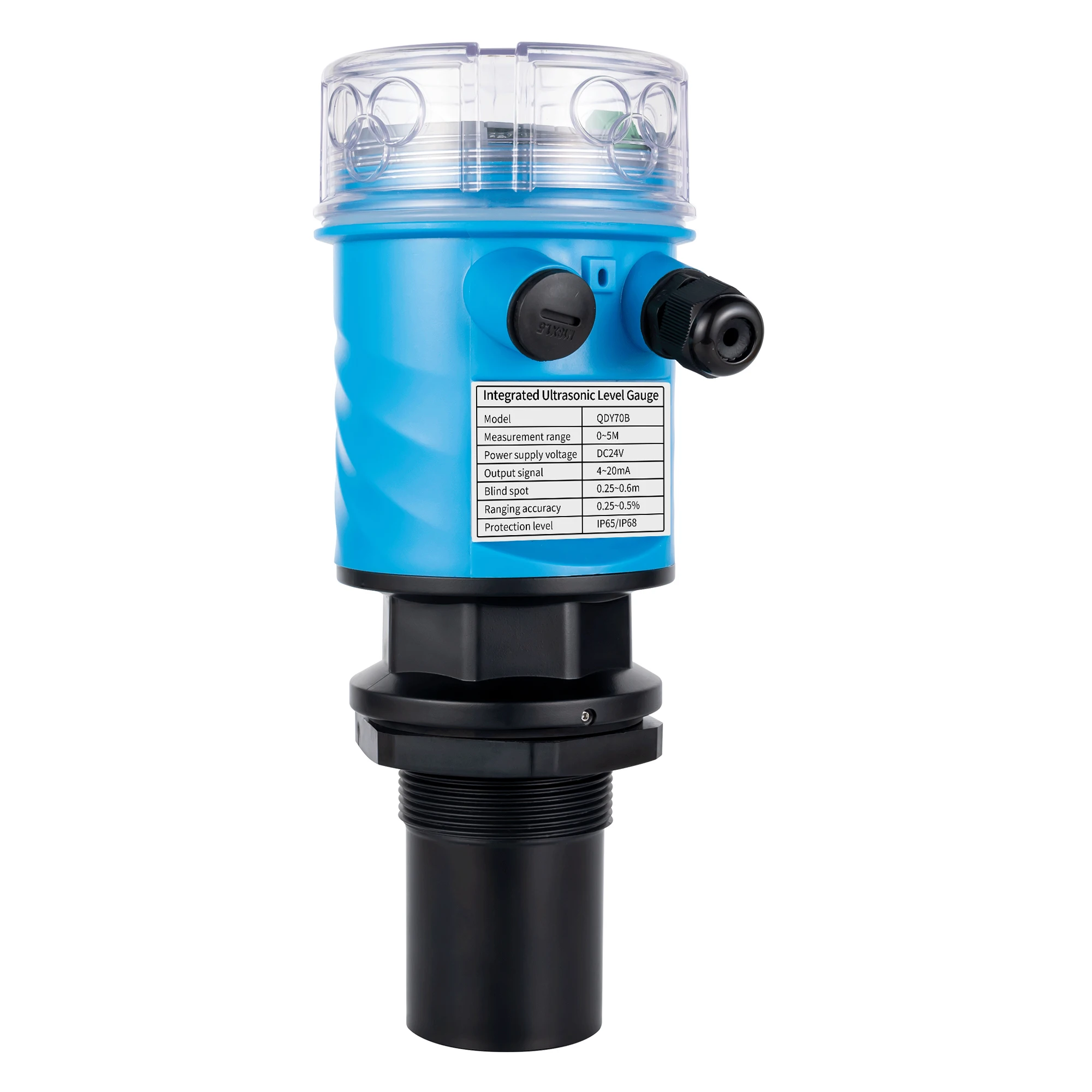 Ultrasonic Water Level Sensor 3m 5m 10m 15m 20m Meter 4-20mA Relays Output Ultrasonic Water Tank Level Meter Wireless Distance-BOLTTE