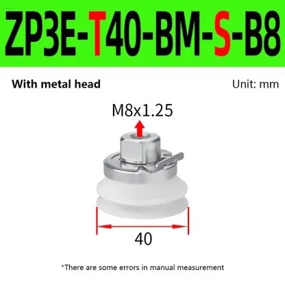 ZP3E Series Heavy Duty Vacuum Suction Cup with Fitting Head ZP3E-T32-UM-S ZP3E-T50-UM-N