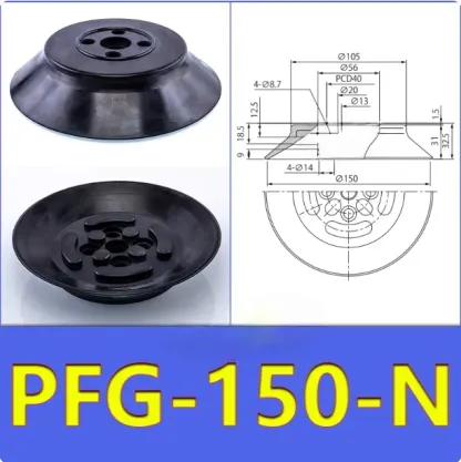 Heavy-duty glass vacuum suction cup fittings industrial J25/J50/J75-B01-A18/A22