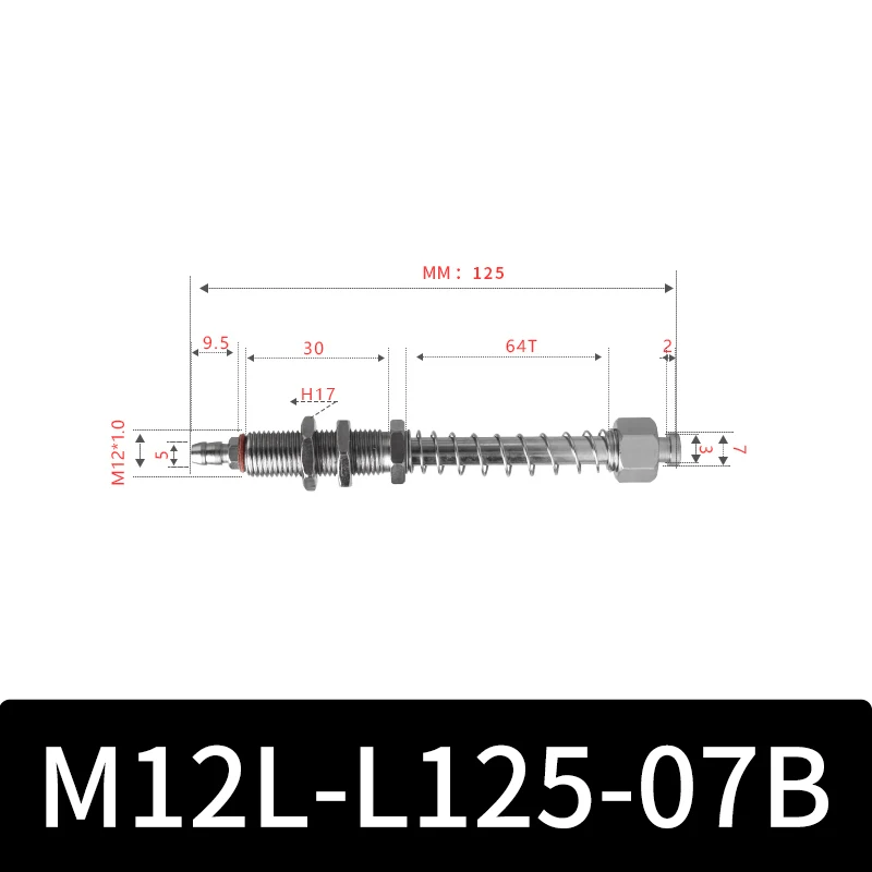 M12-07B Series Small Air Pneuamtic Parts Fixture Rubber Sucker Pad Silicone Vacuum Suction Cup Mount-BOLTTE