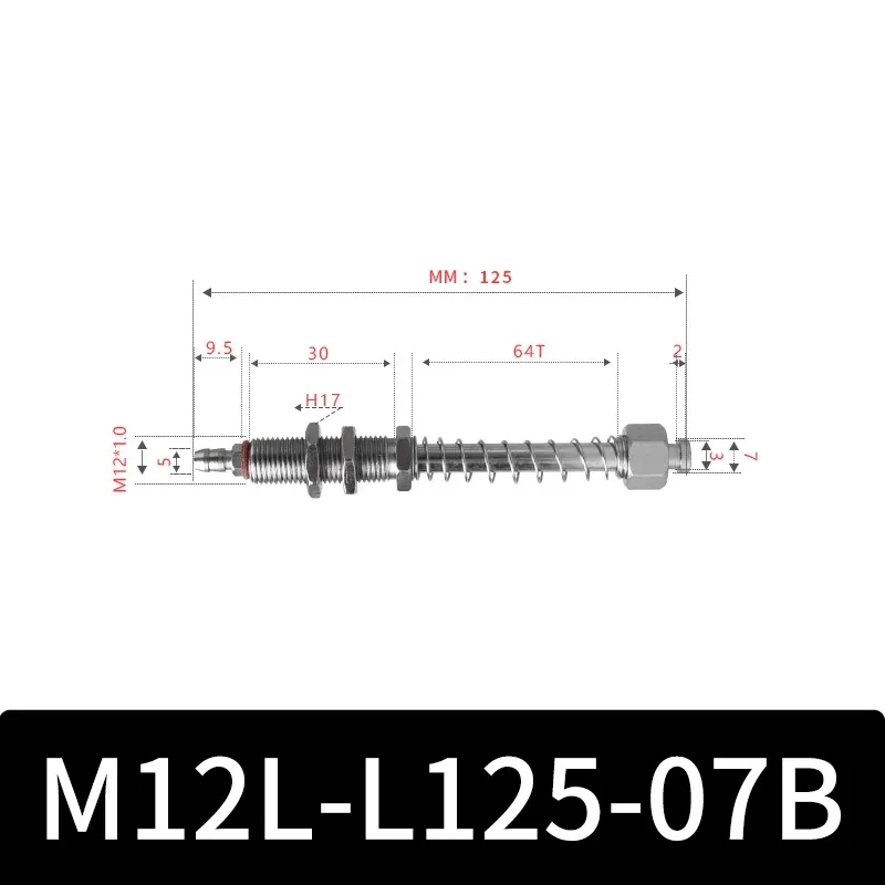 M12-07B Series Small Air Pneuamtic Parts Fixture Rubber Sucker Pad Silicone Vacuum Suction Cup Mount-BOLTTE