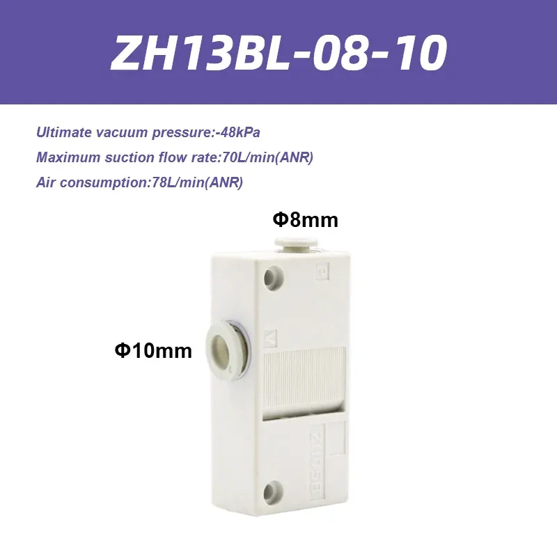 ZH Series Vacuum Ejector Box Type One-touch ZH05BS-06-06-06 ZH07BL-06-06-06 Screw-in ZH05BS-01-01-01 ZH13BS-01-02-02-BOLTTE