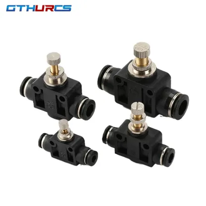 Black Pneumatic Fitting Pipe Connector Quick Release Coupling 4mm 6mm 8mm 10mm 12mm PU PV PE HVFF PY Tube Connectors-BOLTTE