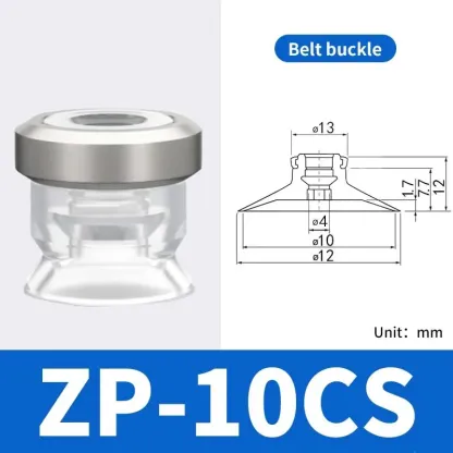 Pneumatic Vacuum Suction Cup with Holder ZP10CN/CS Silicone Sucker for Injection Molding Machine Robot Arm Automation Fitting