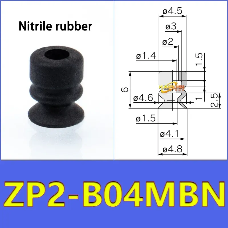 5pcs/pack ZP2 Series Bellow Vacuum Suction Cup  ZP2-B04/06/08/10/15/20MBS/N B06MB Gripper-BOLTTE