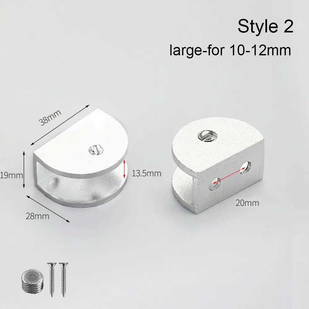 Thicken Panel Bracket Glass Clamp Shelves Clips Furniture Hardware Shelf Holder Clip Shelf Holder Support For 6-12mm