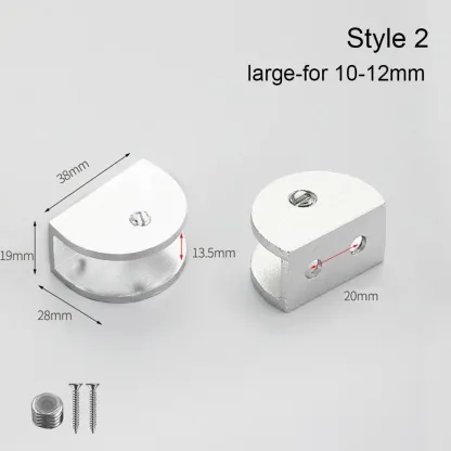 Thicken Panel Bracket Glass Clamp Shelves Clips Furniture Hardware Shelf Holder Clip Shelf Holder Support For 6-12mm