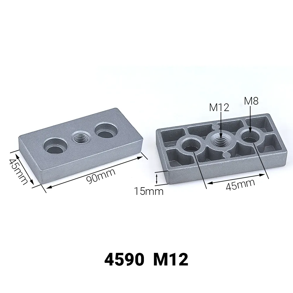 4PCS Aluminum Alloy End Connection Plate 3060 4080 4590 6060 8080 Caster Adjustable Levelling Feet Support aluminium profile