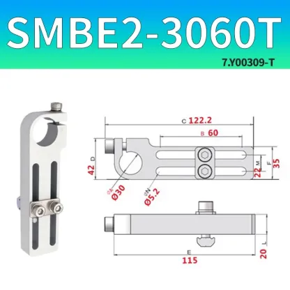 Mechanical Arm Gripper Suction Cup Holding Cylinder Adjustable Connecting Rod Base  SMBE1 SMBE2 SMBE3 Heavy Duty Fixed Support-BOLTTE