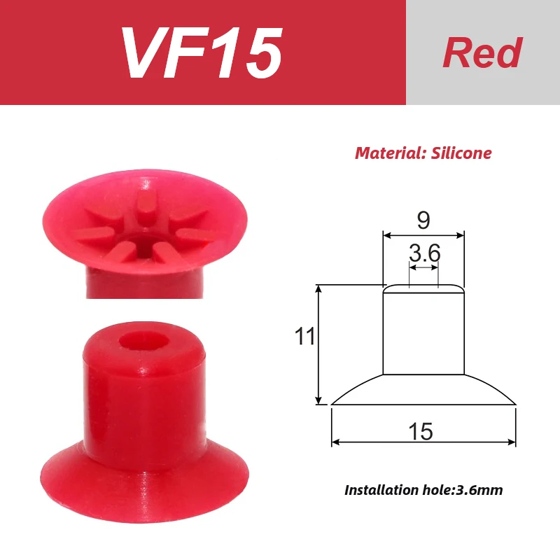 VF Series Manipulator silicone vacuum suction cup VF15/20/25/30/40/50 industrial pneumatic components accessories-BOLTTE
