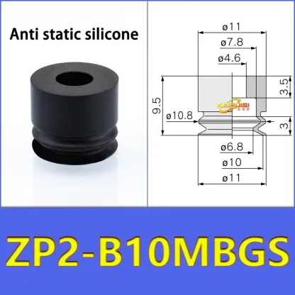 5pcs/pack ZP2 Series Bellow Vacuum Suction Cup  ZP2-B04/06/08/10/15/20MBS/N B06MB Gripper-BOLTTE