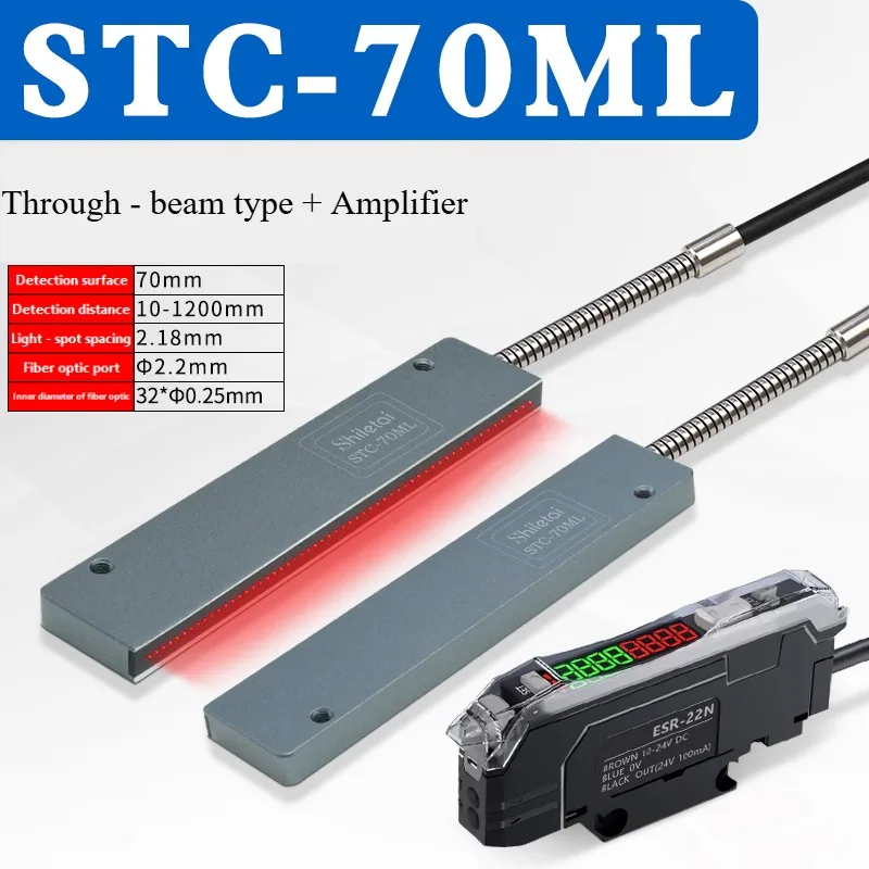 STC-10MLD Rectangular Matrix Fiber Sensor Amplifier Area Detection Diffuse Reflection Grating Counting Photoelectric Sensor-BOLTTE