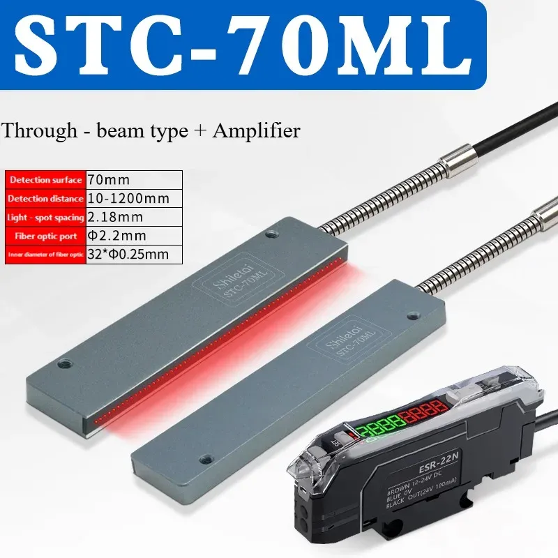 STC-10MLD Rectangular Matrix Fiber Sensor Amplifier Area Detection Diffuse Reflection Grating Counting Photoelectric Sensor-BOLTTE