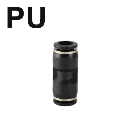 Black Pneumatic Fitting Pipe Connector Quick Release Coupling 4mm 6mm 8mm 10mm 12mm PU PV PE HVFF PY Tube Connectors-BOLTTE